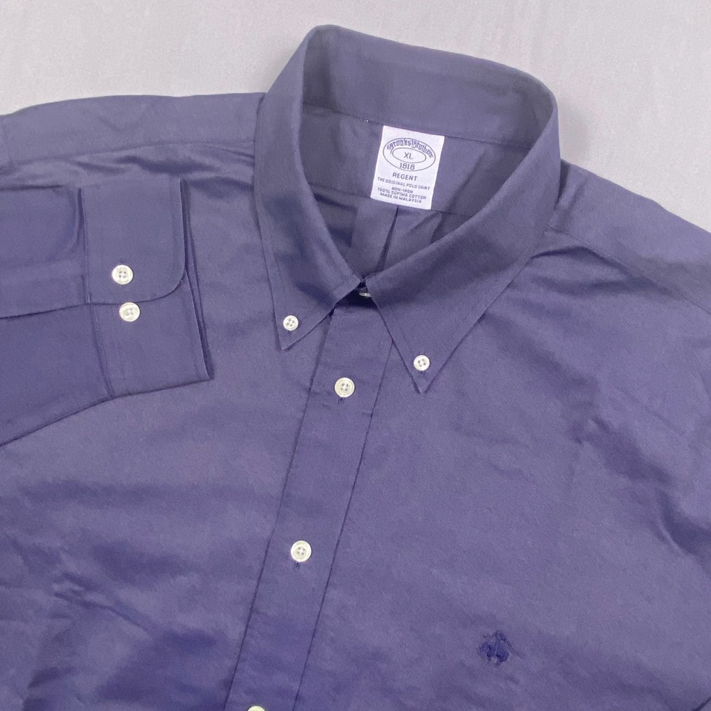 Brooks Brothers Regent Original Polo Shirt Mens‎ XL Navy Supima Cotton Non-Iron